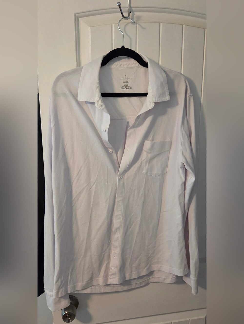 Fabletics Men's Casual Long-Sleeve Button-Down Shirt - White